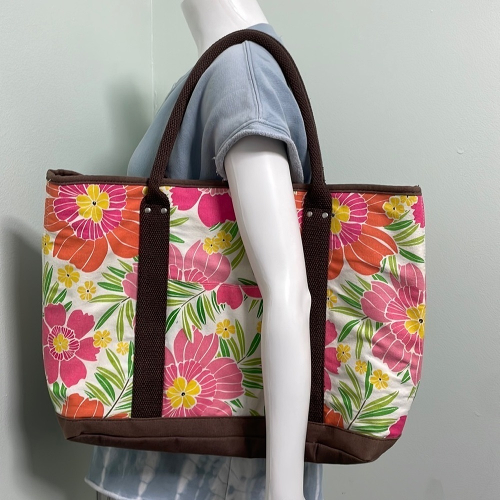 POTTERY BARN TEEN JET SET TROPICAL BEACH TOTE BAG